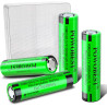 3,7V Batterie NiMH Rechargeable 3000mAh,POWO18B Batterie à Dessus Plat avec boîtier de Protection de Batterie,pour Appareil Phot