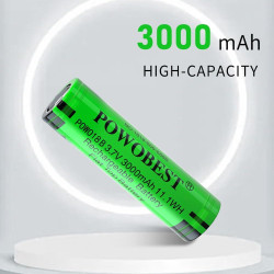 3,7V Batterie NiMH Rechargeable 3000mAh,POWO18B Batterie à Dessus Plat avec boîtier de Protection de Batterie,pour Appareil Phot
