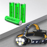 3,7V Batterie NiMH Rechargeable 3000mAh,POWO18B Batterie à Dessus Plat avec boîtier de Protection de Batterie,pour Appareil Phot