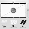 Osoeri Écran de Projection Portable Pliable Extérieur 120 Pouces, 16: 9 HD, Double Face Anti-Plis Projection pour Vidéoprojecteu
