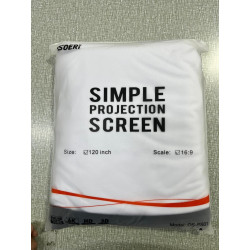 Osoeri Écran de Projection Portable Pliable Extérieur 120 Pouces, 16: 9 HD, Double Face Anti-Plis Projection pour Vidéoprojecteu