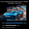 Câble HDMI 8K 5m,Cable HDMI 2.1 8K@60Hz 4K@120Hz 7680P Ultra Haute Vitesse Supporte HDR10 3D eARC HDCP2.2&2.3,Compatible avec PS