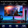 Câble HDMI 8K 5m,Cable HDMI 2.1 8K@60Hz 4K@120Hz 7680P Ultra Haute Vitesse Supporte HDR10 3D eARC HDCP2.2&2.3,Compatible avec PS