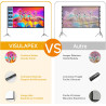 VISULAPEX Ecran Videoprojecteur sur Pied, Écran de Projection Portable 100 Pouces, 16:9, 4K HD Ecran Projecteur Pliable avec Sac