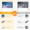 VISULAPEX Ecran Videoprojecteur 120 Pouces, Ecran de Projection sur Pied, 16:9, 4K HD Ecran Projecteur Pliable avec Sac de Trans