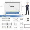 Screenmax Écran de Projection d'extérieur avec Support, 120 Pouces, projecteur d'intérieur Portable 16:9 4K HD Pliable et sans P