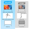 Screenmax Écran de Projection d'extérieur avec Support, 120 Pouces, projecteur d'intérieur Portable 16:9 4K HD Pliable et sans P