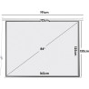 Fabulcozy Écran de Projection motorisé écran projecteur électrique Formats 4:3 84 Pouces 171L x 130H cm Fixation Mur ou Plafond 