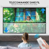 Fabulcozy Écran de Projection motorisé écran projecteur électrique Formats 4:3 84 Pouces 171L x 130H cm Fixation Mur ou Plafond 
