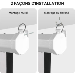 Fabulcozy Écran de Projection motorisé écran projecteur électrique Formats 4:3 84 Pouces 171L x 130H cm Fixation Mur ou Plafond 