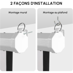 Fabulcozy Écran de Projection motorisé écran projecteur électrique Formats 16:9 100 Pouces 253L x 168H cm Fixation Mur ou Plafon