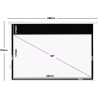Fabulcozy Écran de Projection motorisé écran projecteur électrique 120 pounces Fixation Mur ou Plafond Automatique pour Home Cin