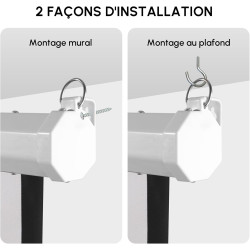 Fabulcozy Écran de Projection motorisé écran projecteur électrique 120 pounces Fixation Mur ou Plafond Automatique pour Home Cin