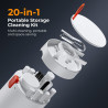 K&F CONCEPT Kit Nettoyage Clavier 20 en 1 Kit Nettoyage PC，Accessoires de Nettoyage pour AirPods, Caméra, Ordinateur, Téléphone