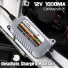MOTOPOWER MP00205B 12V 1000mA Chargeur/Mainteneur de Batterie entièrement Automatique (Lot de 2)