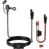 Prise USB Moto Étanche 12V Cliff Top, 18W PD Type-C Charge Rapide, Montage sur Rétroviseur 10 mm, Chargeur Téléphone Moto avec C