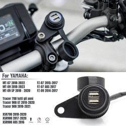 12V Motorcycle Adaptateur Chargeur Double USB pour Yamaha Tracer MT-07 MT-09 SP FZ-09 FZ-07 Tracer XSR 700 900 Accessoires Moto