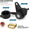12V Motorcycle Adaptateur Chargeur Double USB pour Yamaha Tracer MT-07 MT-09 SP FZ-09 FZ-07 Tracer XSR 700 900 Accessoires Moto