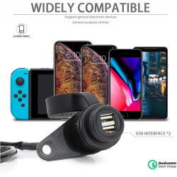 12V Motorcycle Adaptateur Chargeur Double USB pour Yamaha Tracer MT-07 MT-09 SP FZ-09 FZ-07 Tracer XSR 700 900 Accessoires Moto