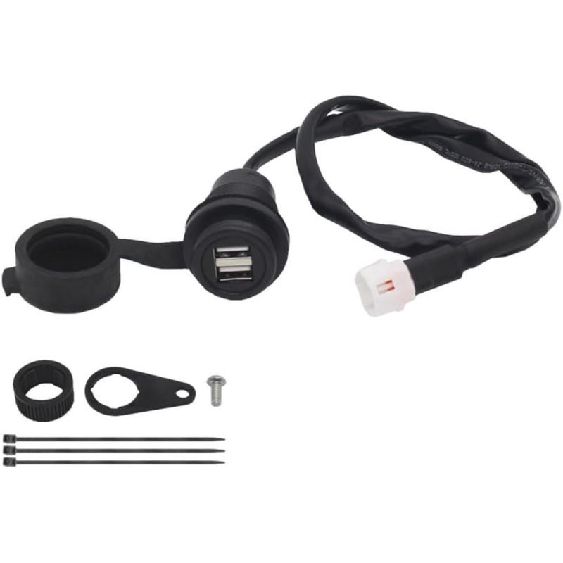 Chargeur USB pour Yamaha Mt-07/Mt-09/Mt-09 Sp, Fz-07/Fz-09, Xsr700/Xsr900, Ter 700/900/900 Gt, Accessoire de voiture, Noir