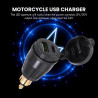 Chargeur Étanche de Prise DIN de Moto vers Chargeur USB QC3.0 et Prise Adaptateur d'alimentation de Type C 30 W