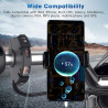 Prise USB pour 22-25mm Guidon, Chargeur de Voiture QC3.0 et PD/Type-c Étanche pour Moto IP66 pour SUV, Marin et Bateau 12V