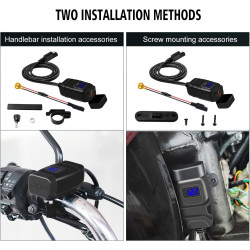 Chargeur de moto, type C PD et QC3.0 Prise USB pour voiture 12 V/24 V étanche avec interrupteur et voltmètre LED pour SUV marin 