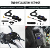 Chargeur de moto, type C PD et QC3.0 Prise USB pour voiture 12 V/24 V étanche avec interrupteur et voltmètre LED pour SUV marin 