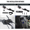 Chargeur de Voiture, Prise USB QC 3.0 et Voltmètre LED 6-30V, Adaptateur USB Étanche pour Moto IP65 avec Interrupteur Marche-Arr