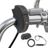 Chargeur USB Moto pour Aprilia Tuareg 660, Double Port Type-C PD 30W QC3.0 Charge Rapide Adaptateur SAE vers USB avec Protection