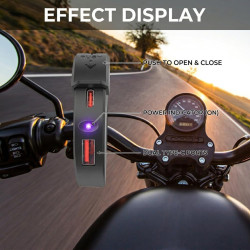 Chargeur USB Moto pour Aprilia Tuareg 660, Double Port Type-C PD 30W QC3.0 Charge Rapide Adaptateur SAE vers USB avec Protection