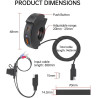 Chargeur USB Moto pour Aprilia Tuareg 660, Double Port Type-C PD 30W QC3.0 Charge Rapide Adaptateur SAE vers USB avec Protection