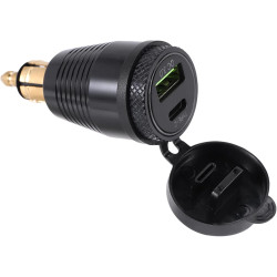 Moto DIN Prise Le Chargeur éTanche à QC3.0 Chargeur USB et Type C 30W Prise D'Adaptateur d'alimentation