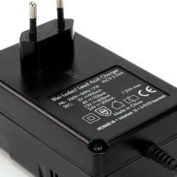 Chargeur automatique pour batteries au plomb ANSMANN ALCS 2-24A de 2V, 6V, 12V & 24V / vendu avec pinces crocodile / Testeur de 