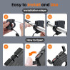 RUIZHI Chargeur USB Moto 12V 48W QC3.0 USB-A et PD Type-C Prise USB Moto Degré d'étanchéité IP65 Compatible avec Téléphone/GPS/A