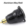 iMESTOU Chargeur de Moto en Aluminium DIN DIN Dual USB Chargeur Rapide 3.0A DIN Hella Adaptateur USB avec Voltmètre Compatible a