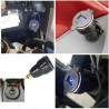 iMESTOU Chargeur de Moto en Aluminium DIN DIN Dual USB Chargeur Rapide 3.0A DIN Hella Adaptateur USB avec Voltmètre Compatible a