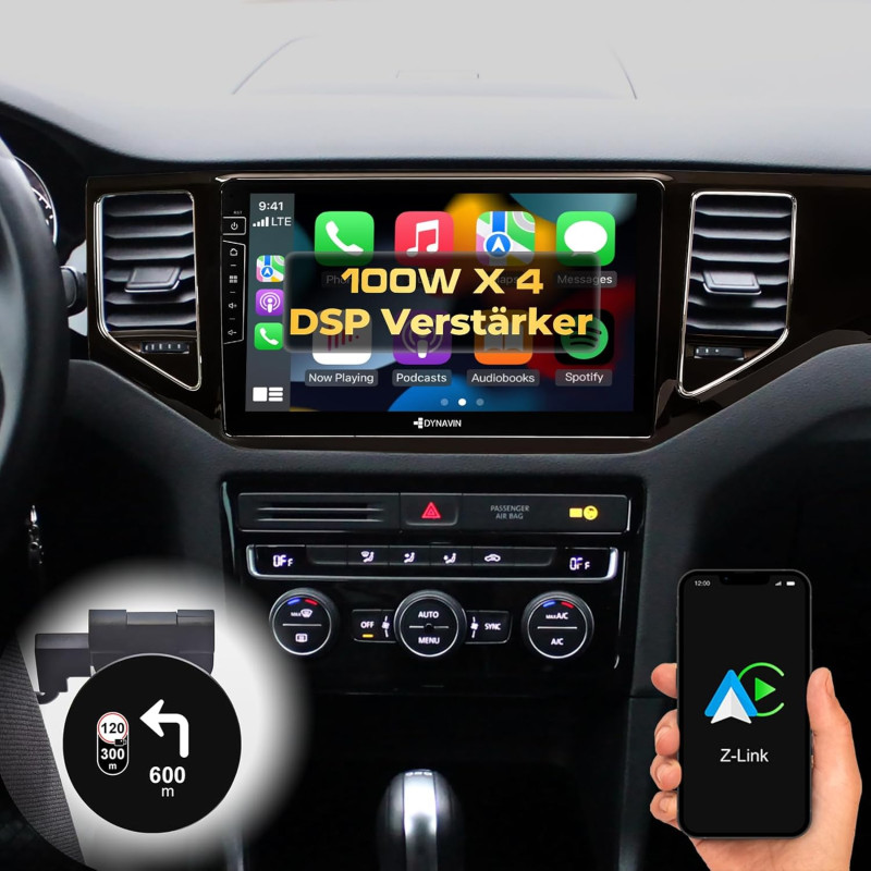 DYNAVIN Android Autoradio GPS pour Golf 7 Sportsvan 2012-2020: 10,1 Pouces OEM Radio avec Wireless CarPlay et Android Auto | Hea