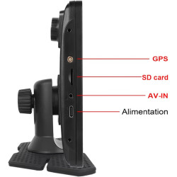 GPS Poids Lourd NaviPro DVR - 9 Pouces - GPS pour Camion Bus Voiture - Caméra de Route intégrée – Dashcam HD- Europe 48 Pays - A