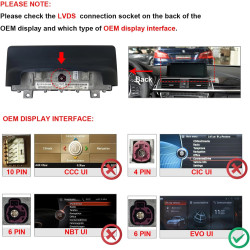 Écran pemp linux pour bmw série 3 f30 x1 f48 2017-2019 evo id6, prise en charge de carplay et android auto sans fil à l'aide de 