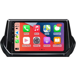 Roverone autoradio carplay pour peugeot 2008 208 2019 2020 2021 2022 android auto écran tactile bleutooth wifi radio player