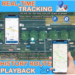 4G Mini Tracker GPS 50 Jours en Mode Veille Traceur GPS Espion Abonnement pour Utilisation Immédiate avec Aimant Localisateur Su