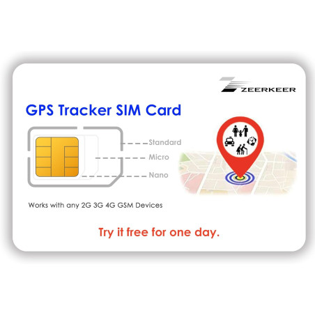 Carte SIM pour Traceur GPS Winnes TK905 TK913 TK918 TK901 TK905B, Réseau 4G LTE / 3G / 2G / GSM, Données Uniquement à Partir de 