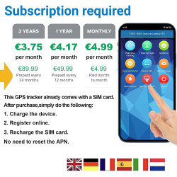 Carte SIM pour Traceur GPS Winnes TK905 TK913 TK918 TK901 TK905B, Réseau 4G LTE / 3G / 2G / GSM, Données Uniquement à Partir de 