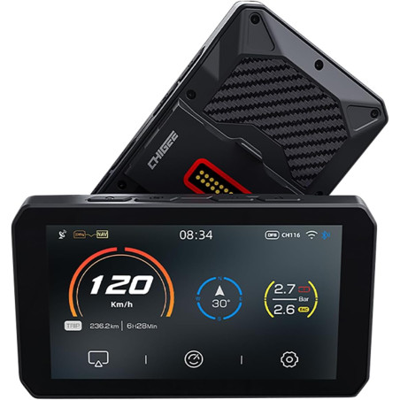CHIGEE AIO-5 Play for BMW Motorcycles, 3-Pin Interface, Plug-and-Play Smart Display with Apple CarPlay & Android Auto, 60FPS, IP