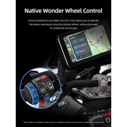 CHIGEE AIO-5 Play for BMW Motorcycles, 3-Pin Interface, Plug-and-Play Smart Display with Apple CarPlay & Android Auto, 60FPS, IP