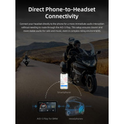 CHIGEE AIO-5 Play for BMW Motorcycles, 3-Pin Interface, Plug-and-Play Smart Display with Apple CarPlay & Android Auto, 60FPS, IP