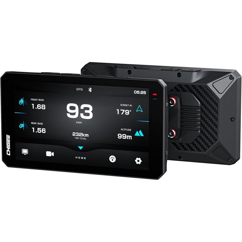 CHIGEE AIO-6 Max Motorcycle Moto Carplay Android Auto GPS Navigation System, 2000nits,STARVIS HDR 6" LCD, 60FPS,5G Wi-FI BT, IPX