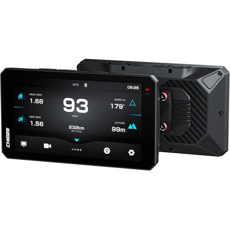 CHIGEE AIO-6 Max Motorcycle Moto Carplay Android Auto GPS Navigation System, 2000nits,STARVIS HDR 6" LCD, 60FPS,5G Wi-FI BT, IPX