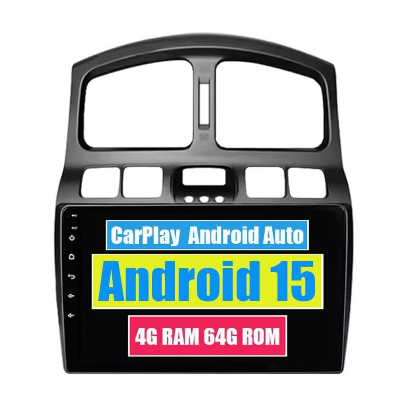 Roverone autoradio carplay autoradio autoradio pour hyundai santa fe santafe sm 2000-2006 pour jac rein 2007-2011 android auto é